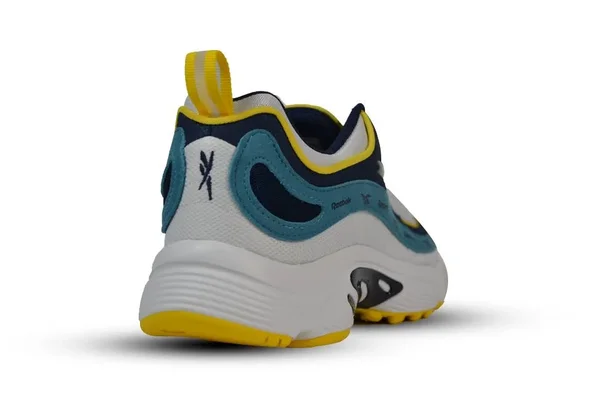 Reebok Daytona DMX Vector Mens Fitness Workout Running Shoes - White/Navy/Mist/Yellow
