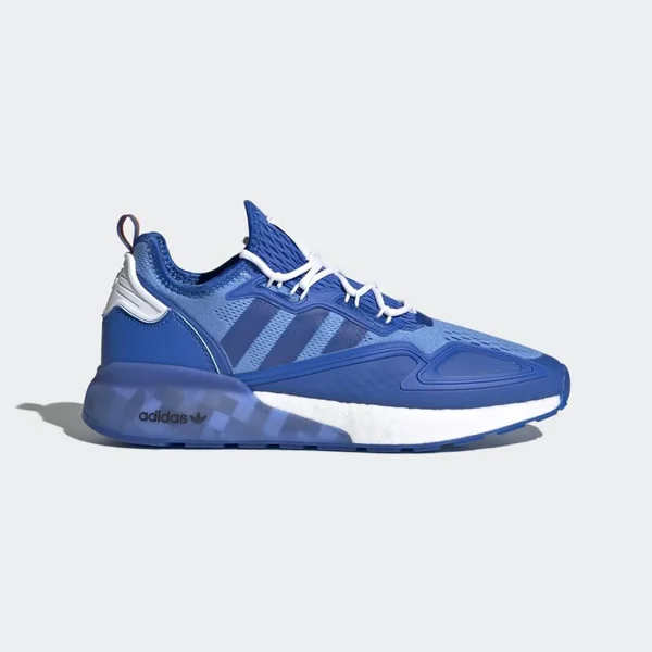 Adidas Ninja ZX 2K Boost Shoes - Men's - Blue - Cloud White - 11.5