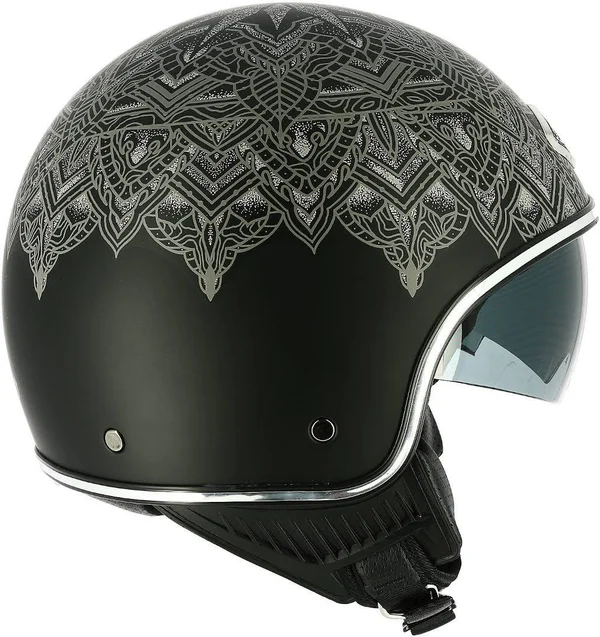 Astone Mini 66 Mandala Jet Helmet Black Matt XL