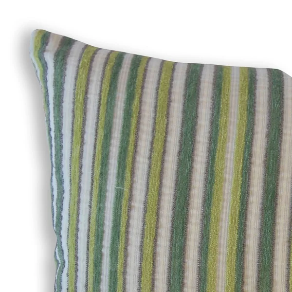 The Pillow Collection Gauthier Striped Decorative Throw Pillow Green 24 x 24