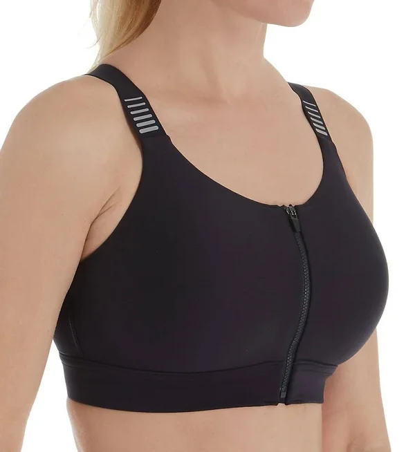 Under Armour Balance High Impact Zip Front Sports Bra, Black (1307227) 34DD