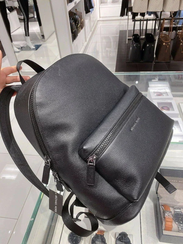 Michael Kors Pebbled Leather Backpack - Black - Backpacks