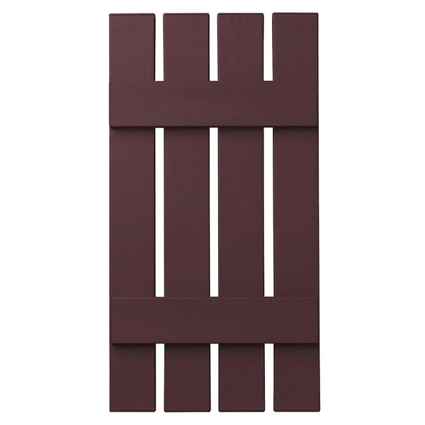 4 Open Board and Batten Shutter Ply Gem Size: 31x22 H x 16x22 W - Color: Vineyard Red