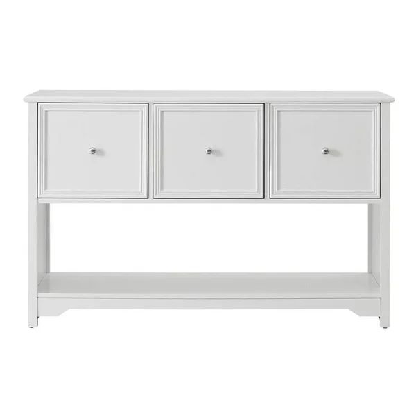 Bradstone 3 Drawer Lateral File Cabinet White Open Shelf