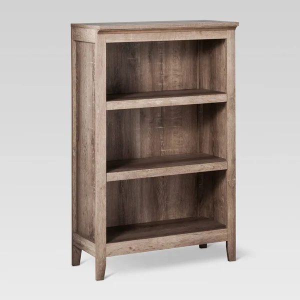 Threshold Carson 3 Shelf Bookcase, Rustic