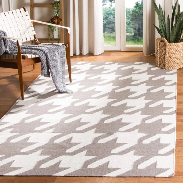 Safavieh Dhurries DHU569A 2&6x22 x 6&0x22 Runner Grey - Ivory Area Rug