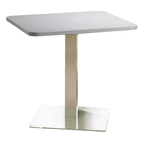 Mayline 36x22 Square Dining Height Table - Stainless Steel Base - Folkstone CA36SLSTFLK