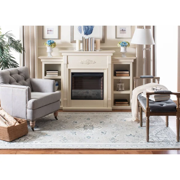 Safavieh Micro-Loop Light Gray/Ivory 9 ft. x 12 ft. Area Rug