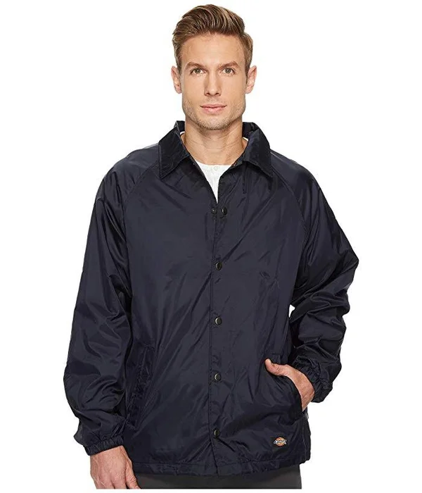 Dickies Snap Front Nylon Jacket - Dark Navy