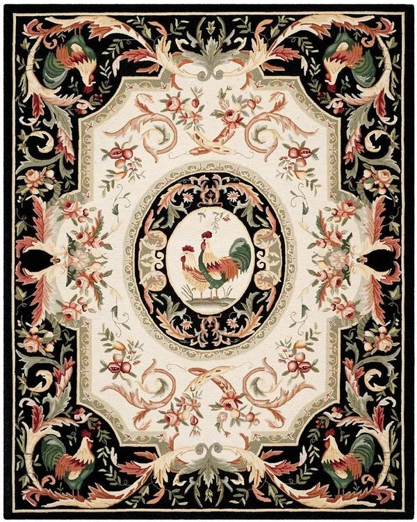 Safavieh Chelsea HK48K 2&9x22 x 4&9x22 Ivory, Black Area Rug