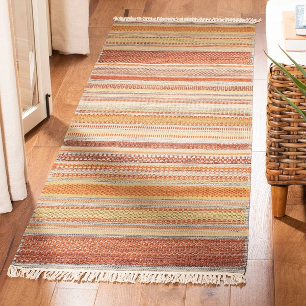 Safavieh Striped Kilim Beige 2 ft. 3 in. x 12 ft. Runner Rug