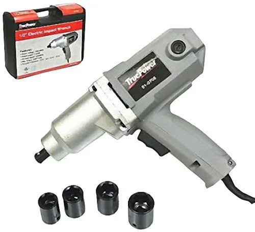 TruePower 1/2& Electric Impact Wrench-220 ft lbs - Sockets, Case