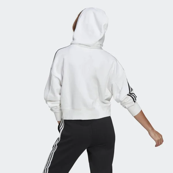 Adidas Originals Women's Short Hoodie, Large, White
