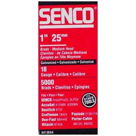 Senco Ax17eaa Brad Nails, 1-1/2 inch, Galvanized