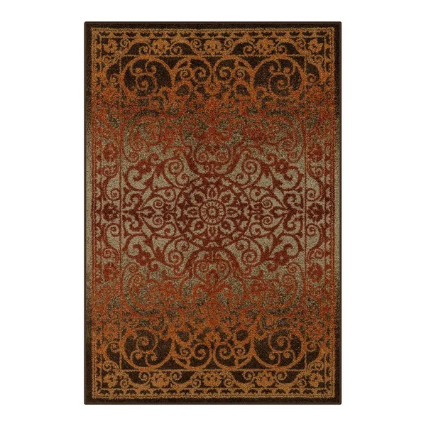 Maples Rugs Pelham Vintage Runner Rug Non Slip Washable Hallway Entry Carpet [Made in Usa] - 2 x 6, Rustique