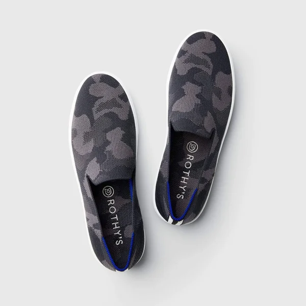 Rothy&s Grey Slip-On Sneakers, Grey Camo, Size 9