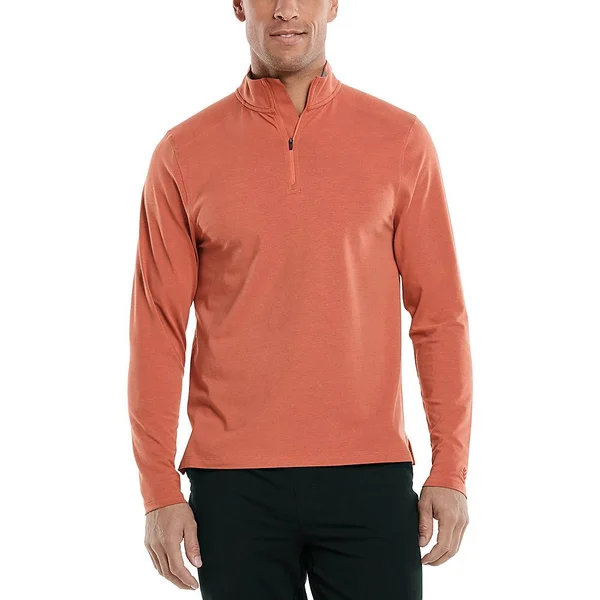 Coolibar Men's Sonora Quarter-Zip - Shirts for Men, Red, Medium