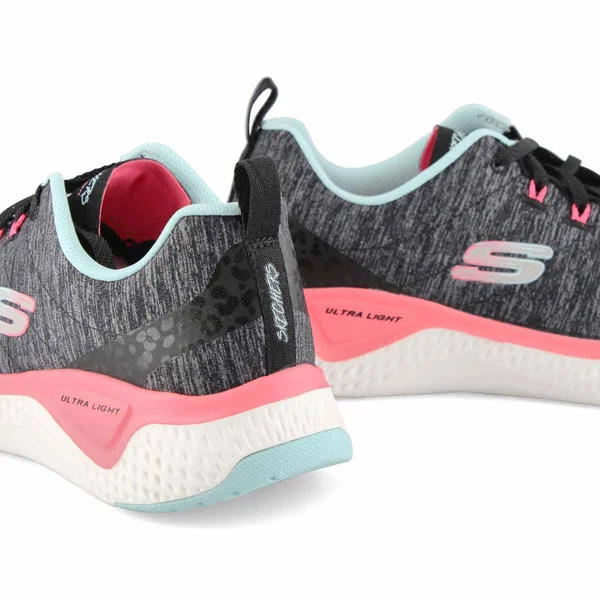 Skechers Solar Fuse Lace Black Womens Trainers 149026