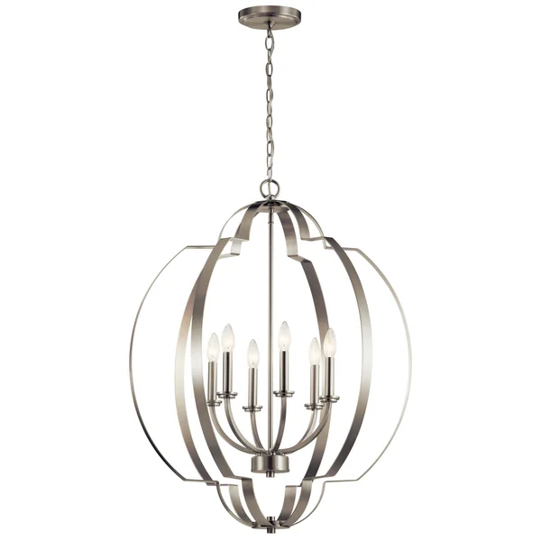 Kichler Voleta Chandelier Foyer Brushed Nickel 6 Light 42139NI