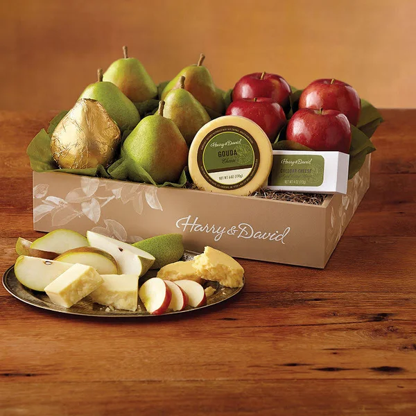 Harry & David Classic Pears, Apples and Cheese Gift