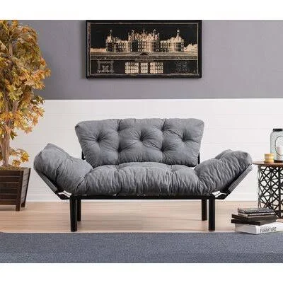 Dannee 61x22 Flared Arm Loveseat Latitude Run Fabric: Gray