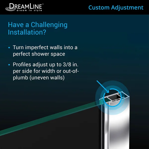 DreamLine SHEN-2138380-04 Prism Pivot Shower Enclosure - Brushed Nickel, 38-1/8x22 x 38-1/8x22 x 72x22