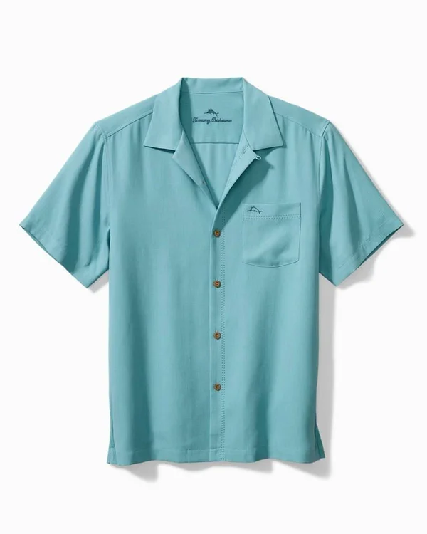 Tommy Bahama Men's Royal Bermuda IslandZone Camp Shirt - Delphinium - Size Xs