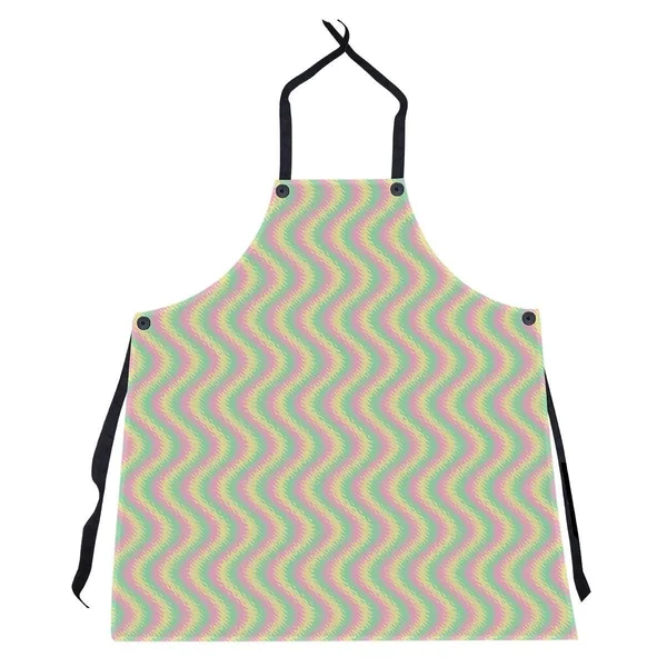 Wavy Stripes Apron - 27 x 30 - Black & White