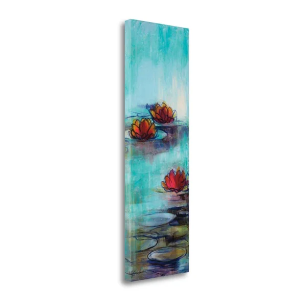 Tangletown Fine Art Aqua Lotus II by Karen Lorena Parker