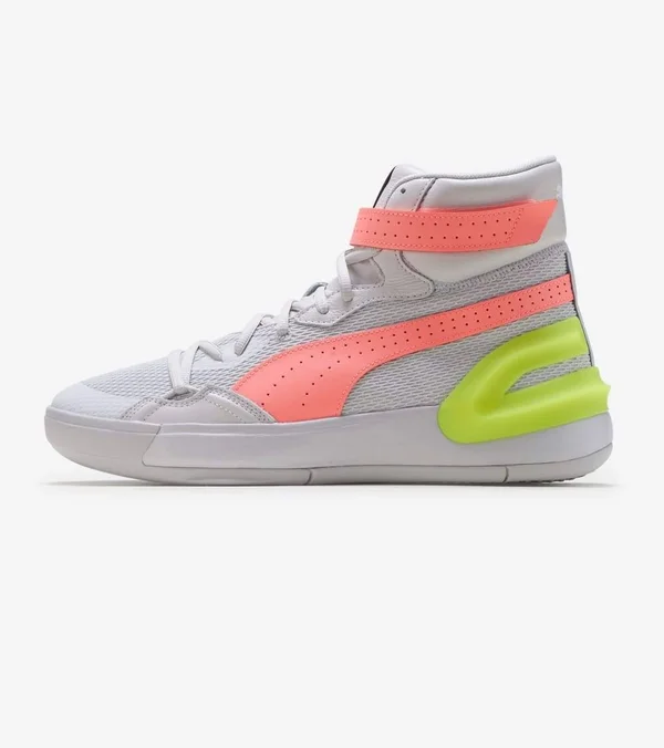 Puma Sky Modern Basketball Shoes, Glacier Grey/Fizzy Yellow, 12