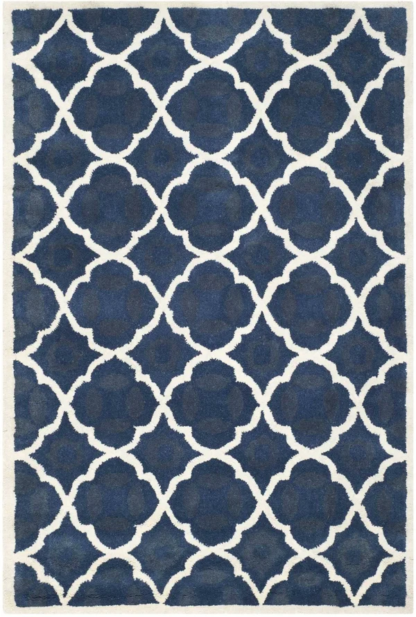 Safavieh Chatham Blue & Ivory 5& x 5& Round Rug