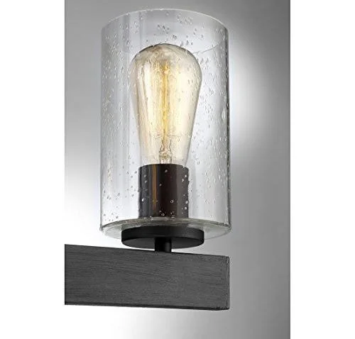 Trade Winds Lighting 4-Light Rustic Chandelier in Aged Iron and Wood
