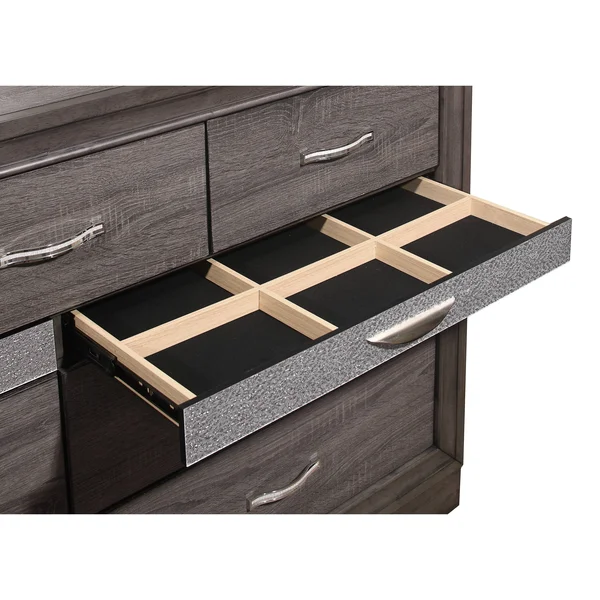 Global Furniture USA Seville Grey Dresser - 6-Drawer