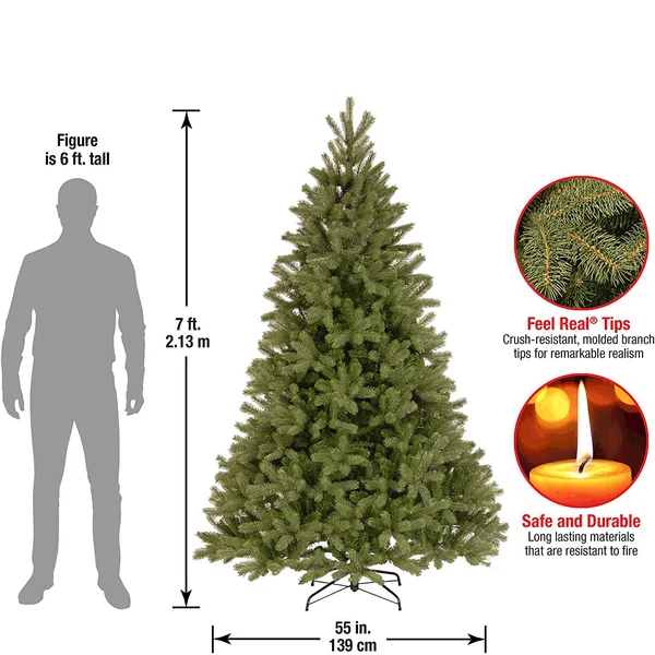 National Tree 7& Feel Real Downswept Douglas Fir Hinged Tree