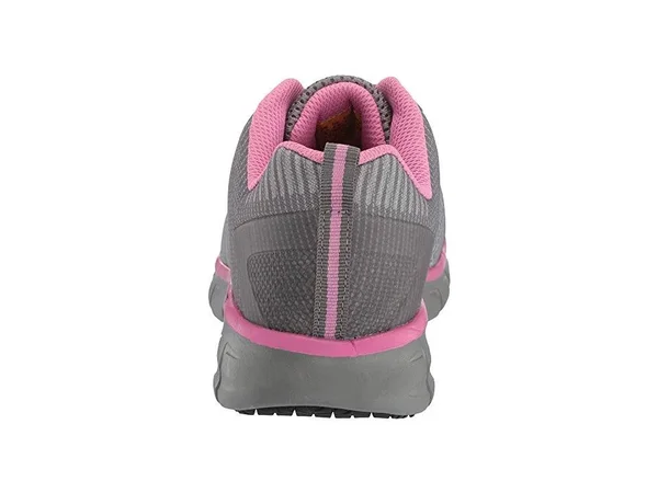 Skechers Women's Work Sure Track Saquenay Alloy Toe Shoe, Size: 5.5, Gray/Pink