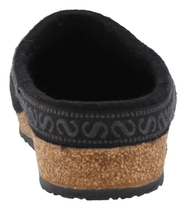 Women's Stegmann Wool Felt Cork Clog Slipper, Size: 11, Black