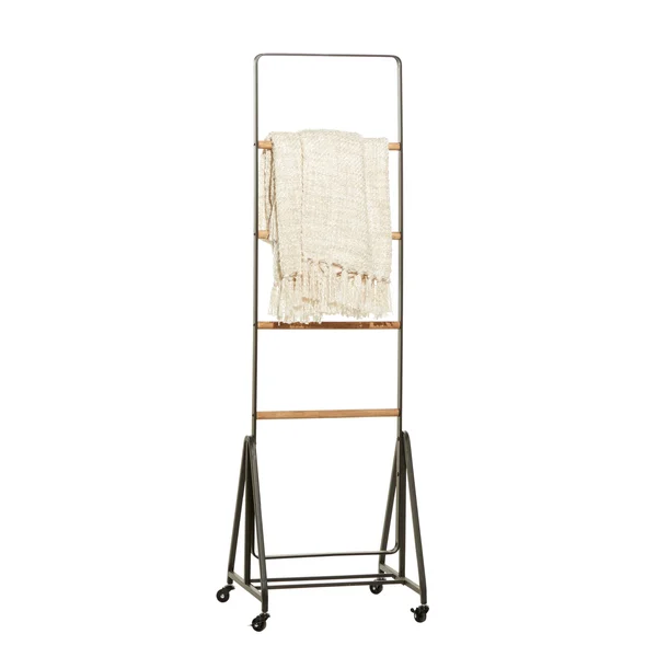 Black Iron Industrial Shelving Unit 61 x 18 x 16 - 18 x 16 x 61, 61.38" x 18.38" x 16.25"