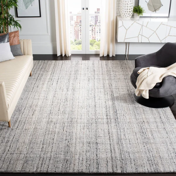 Safavieh Abstract ABT141B Grey, Black Rug 2&3x22 x 8& Runner
