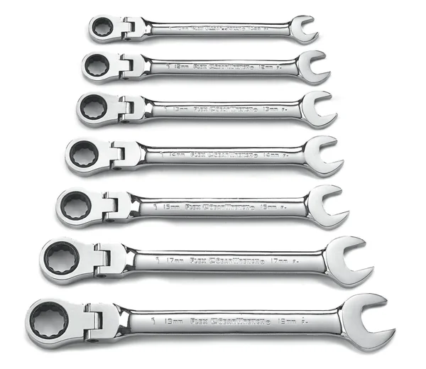 GearWrench 7-Piece Flex Head Ratcheting Combination Wrench Set-Metric