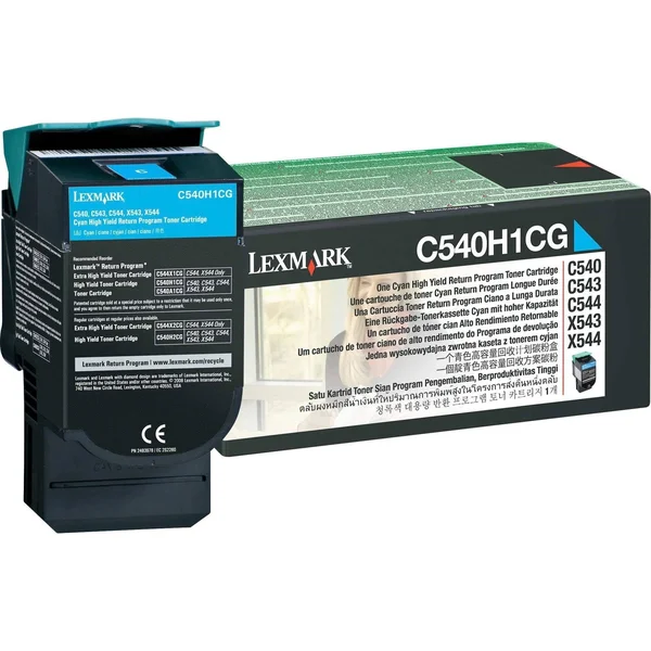 Lexmark C540H1CG Cyan Toner Cartridge High Yield