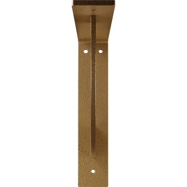 Ekena Millwork 2x22W x 10x22D x 10x22H Bulwark Steel BRACKET - Hammered Gold
