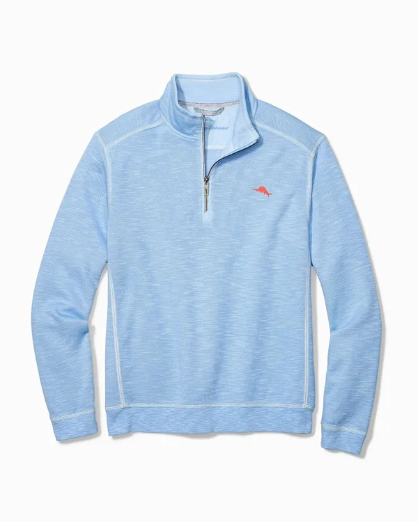 Tommy Bahama Men's Tobago Bay Half-Zip Sweatshirt - Antigua Sky - Size S
