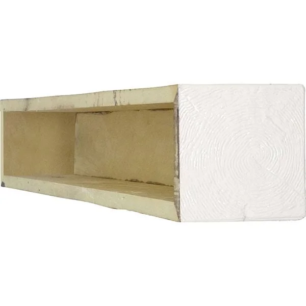 Ekena Millwork MANURS08X10X60UN 8x22H x 10x22D x 60x22W Rough Sawn Faux Wood Fireplace Mantel - Factory Prepped, Ready for Paint
