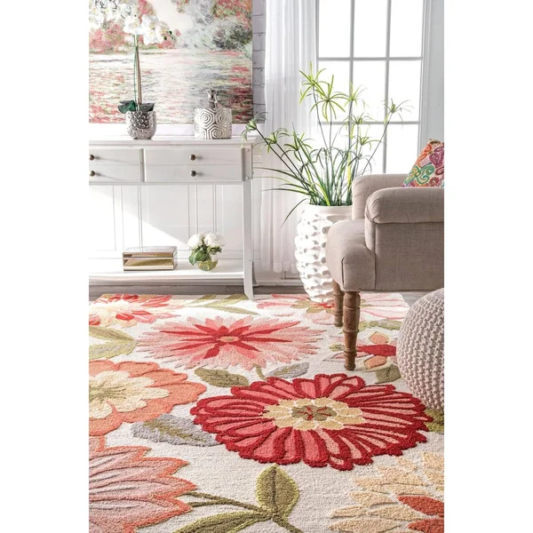 nuLOOM Handmade Flower Garden Rug - 3& 6x22 x 5& 6x22