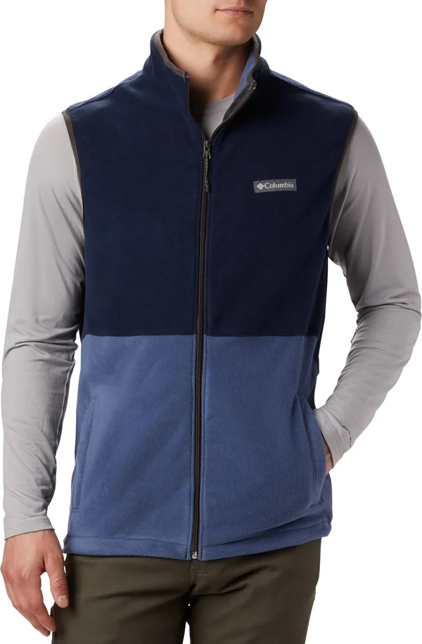 Columbia Men's Basin Trail Fleece Vest - Small - Dark Mountain/Collegiate Navy