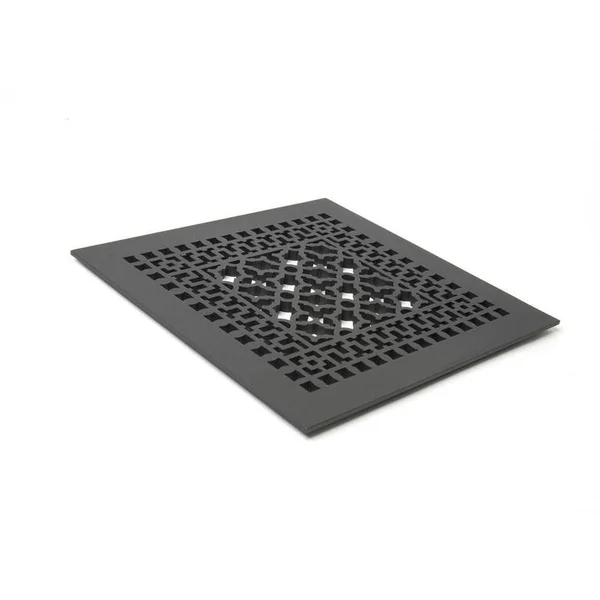 Reggio Register Scroll 14-in x 14-in Cast Iron Floor Register in Black - 1616-H