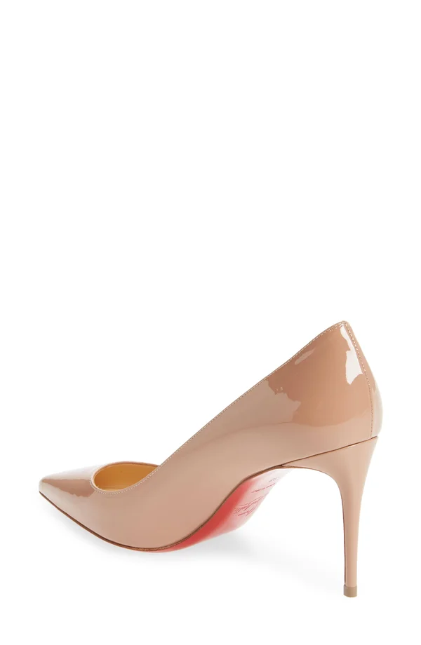 Christian Louboutin Kate 85 Nude Patent Leather - Women Shoes