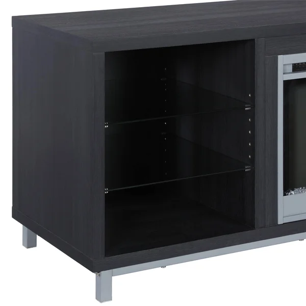 Ameriwood Home Lumina Fireplace TV Stand for TVs Up to 70x22 Wide - Black