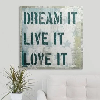 &American Dream II& by Michael Mullan Textual Art Great Big Canvas Format: Canvas, Size: 30x22 H x 30x22 W x 1.5x22 D