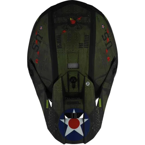 O&Neal 5 Series Warhawk Helmet - Black/Green - XL